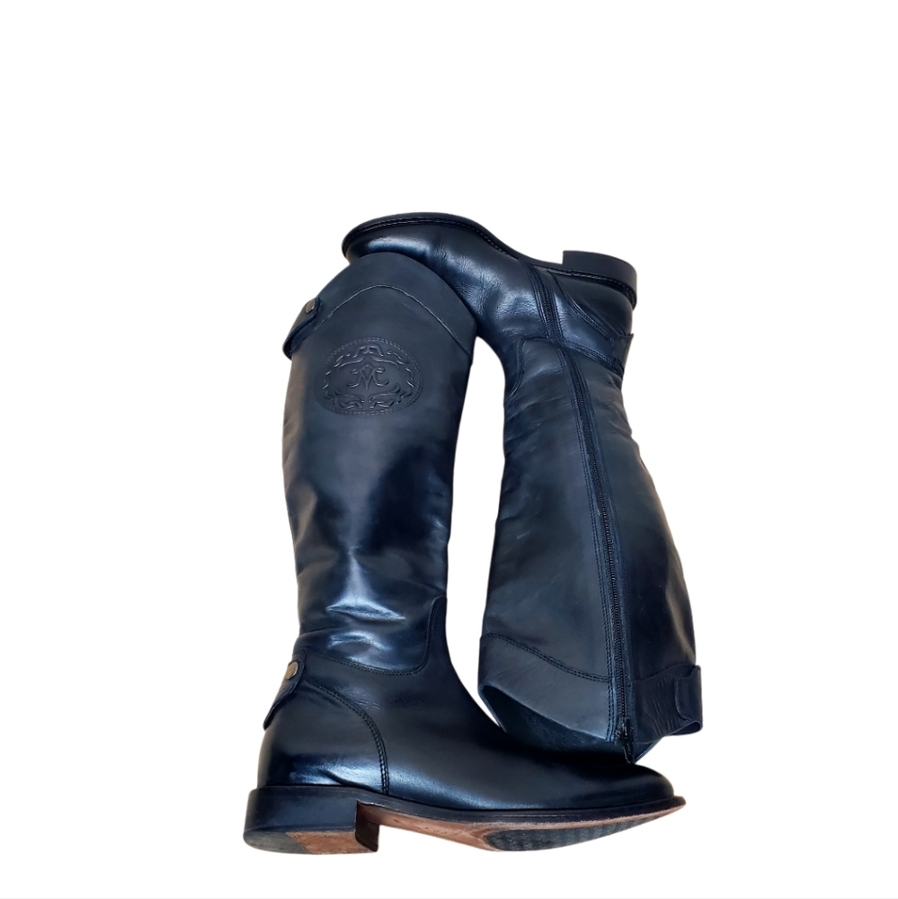 Johnston & Murphy Black Leather Riding Boots Size 8.5 M
